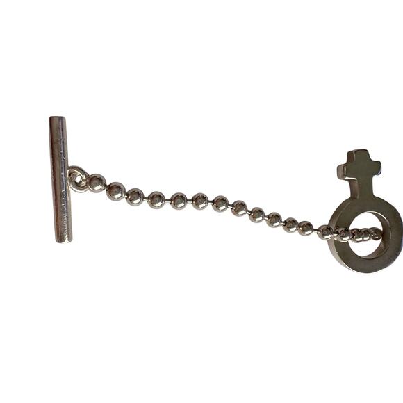 GUCCI Ball and Chain Heart Bracelet with Female Symbol Pendant Charm - Picture 12 of 12